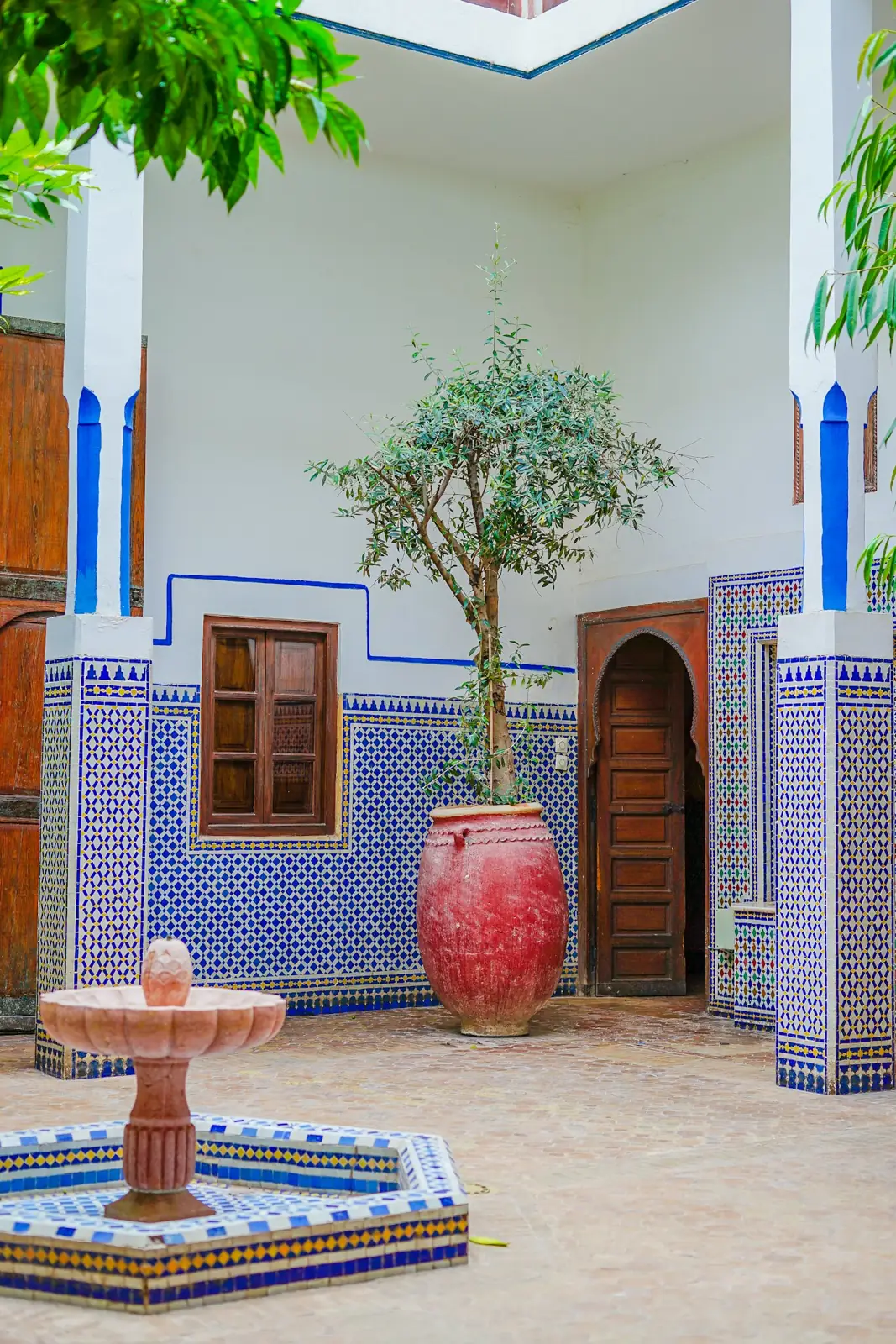 Cour d'un riad à Marrakech